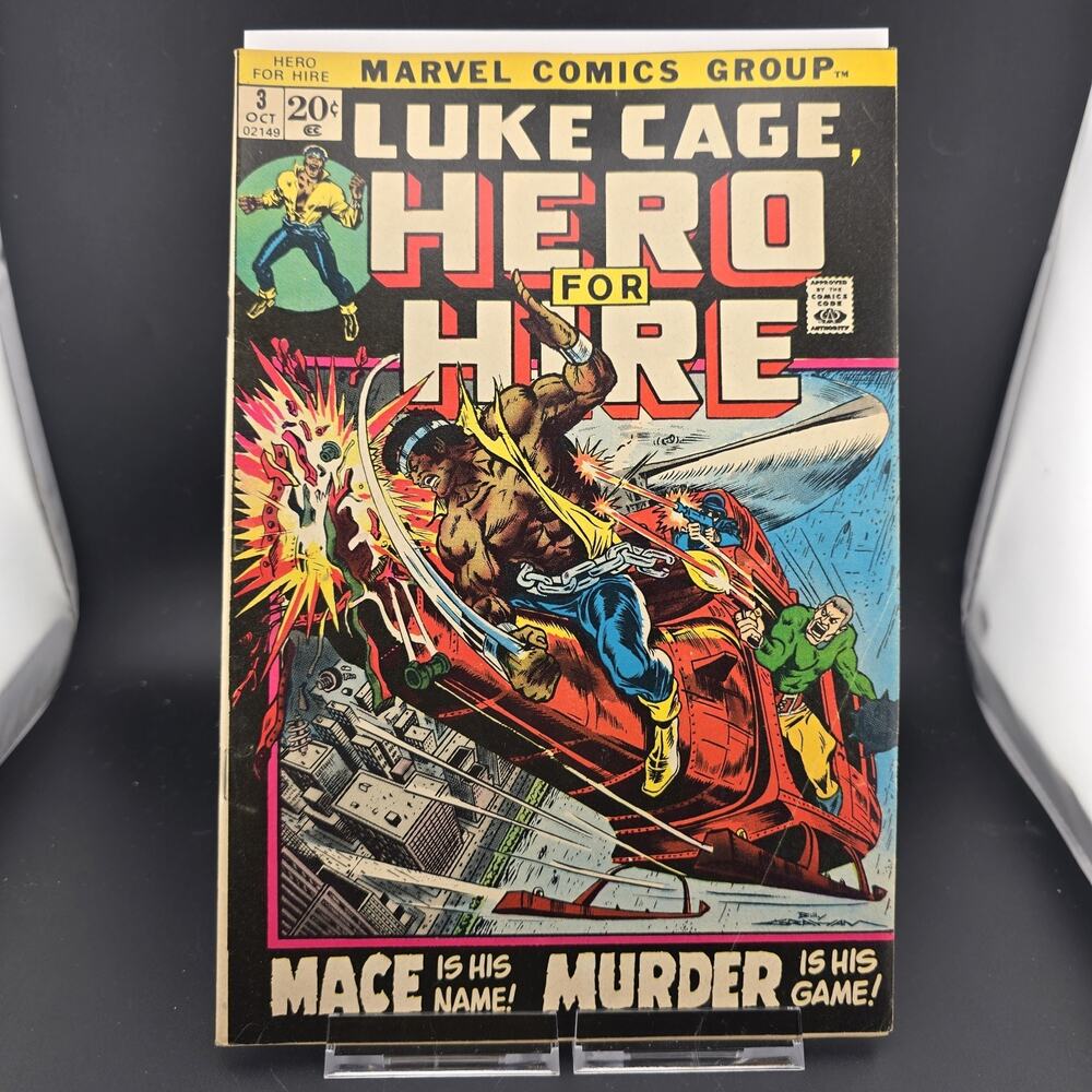 Hero For Hire #3 (1972) Marvel Comics Luke Cage Key 1st App Gideon Mace VG 4.0